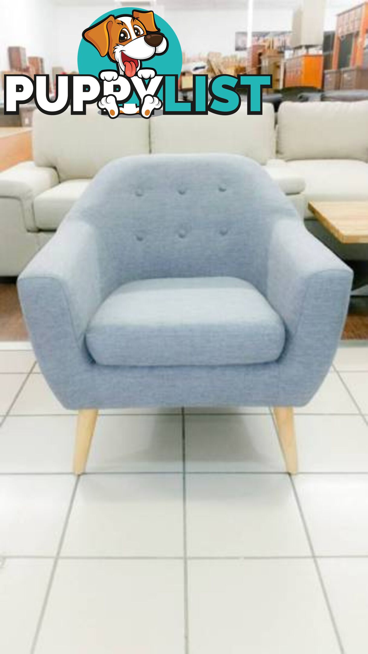 RETRO 3 SEATER FABRIC LOUNGE