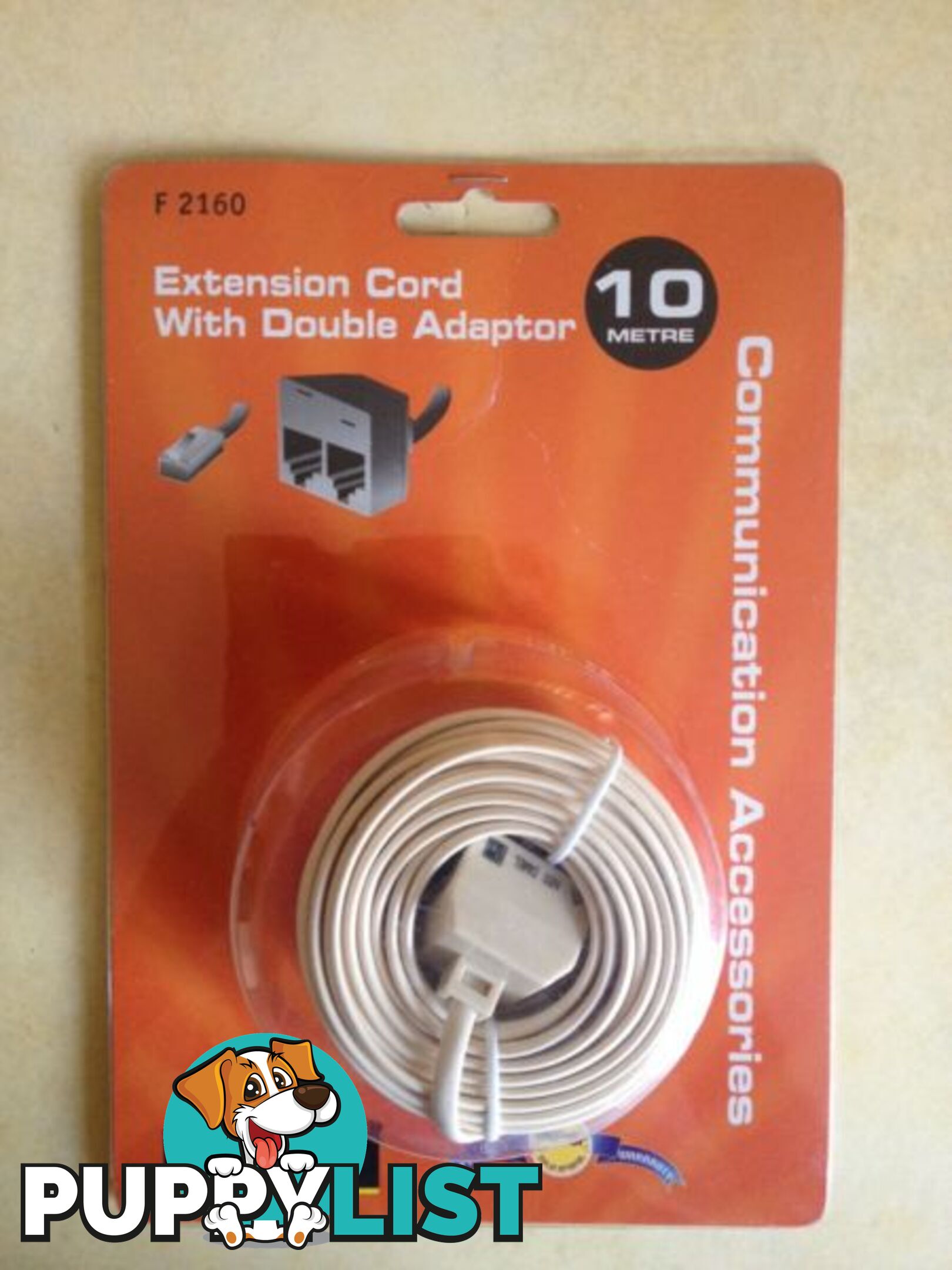 Extension cord with double adaptor