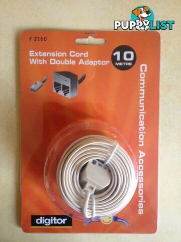 Extension cord with double adaptor