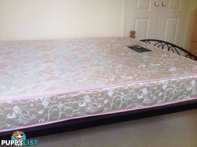 Queen size bed and mattress