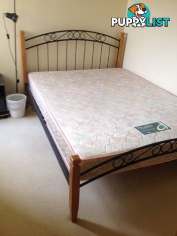 Queen size bed and mattress