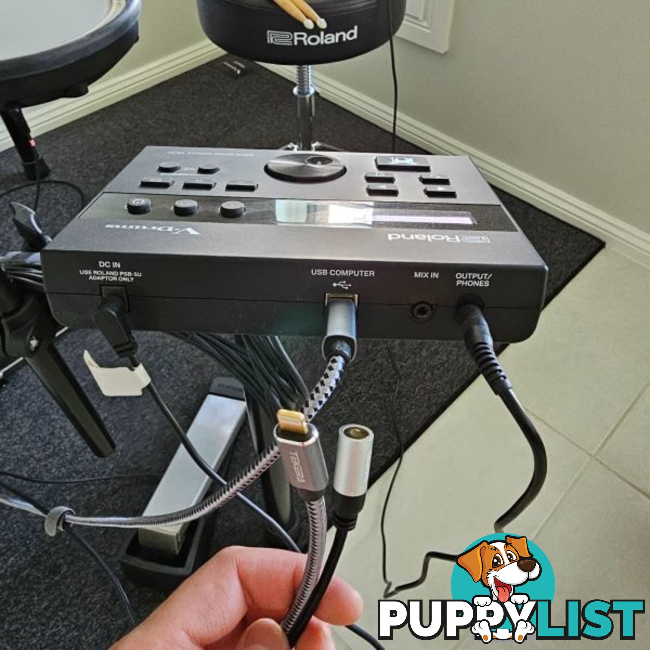 Roland TD07KV Digital V-Drum Kit (Electronic Drum Kit)