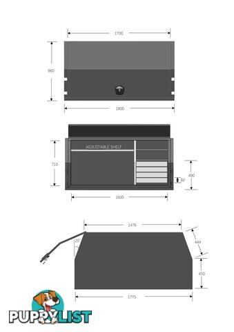 T1/X1 1800MM 2 DOORS BUILD IN DRAWER C/P COMBO DEAL