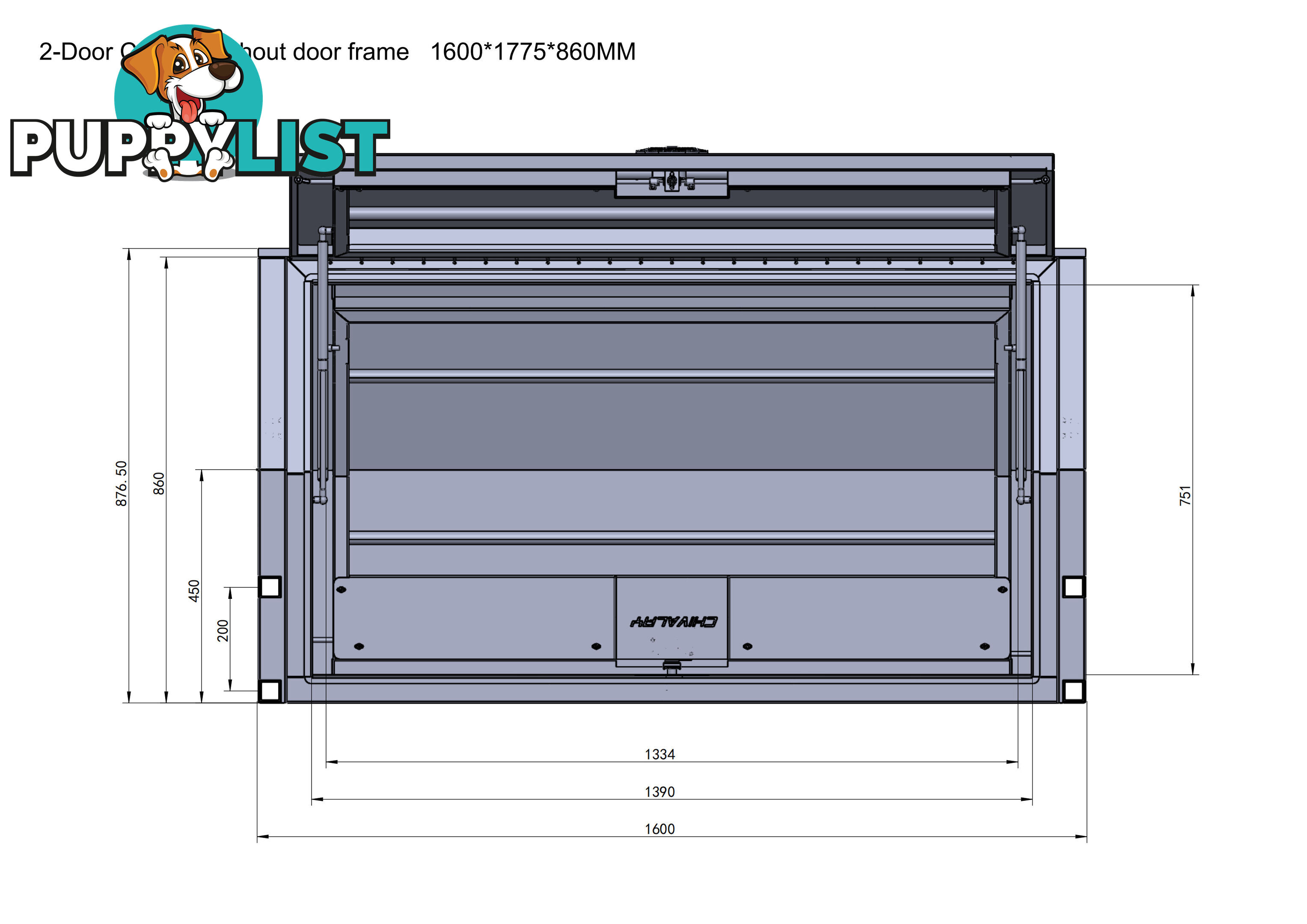 X3-1600 3 DOORS BLACK