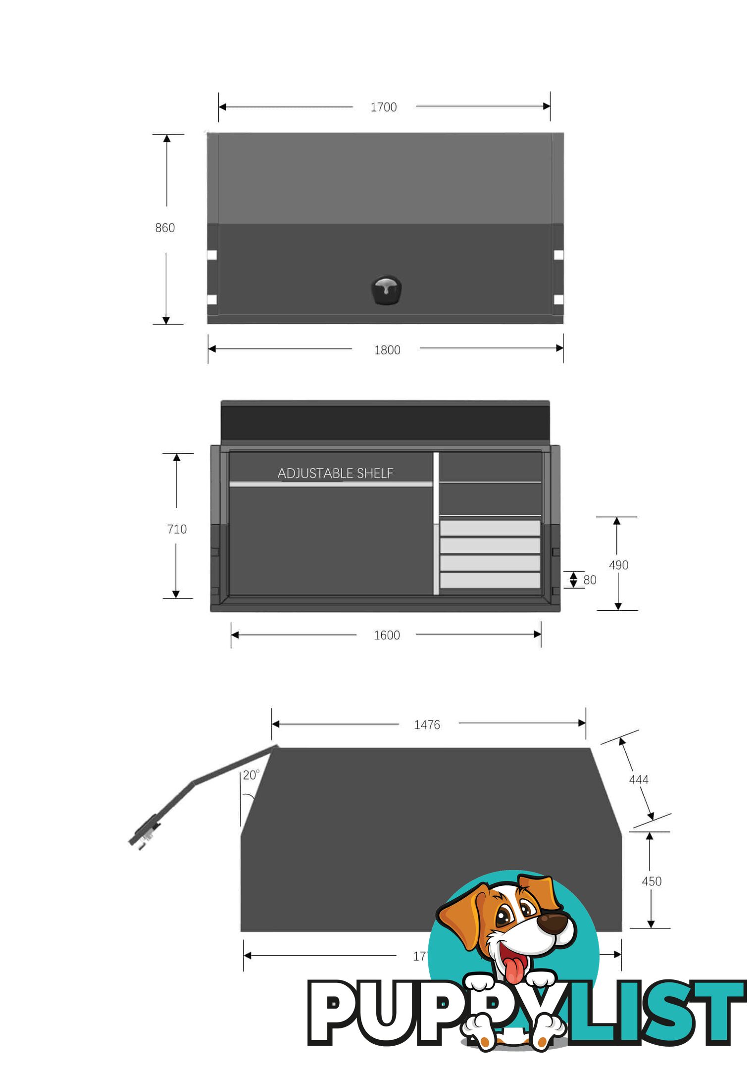 X1-1800 F/P DRAWER SET