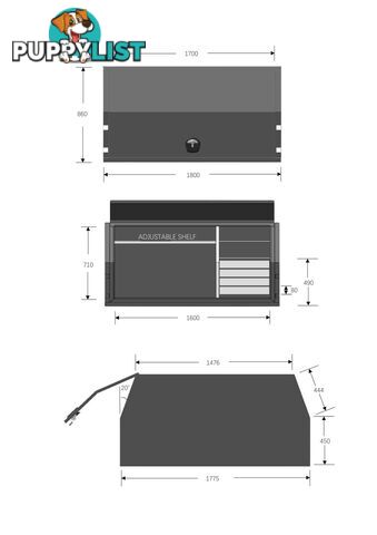 X1-1800 F/P DRAWER SET