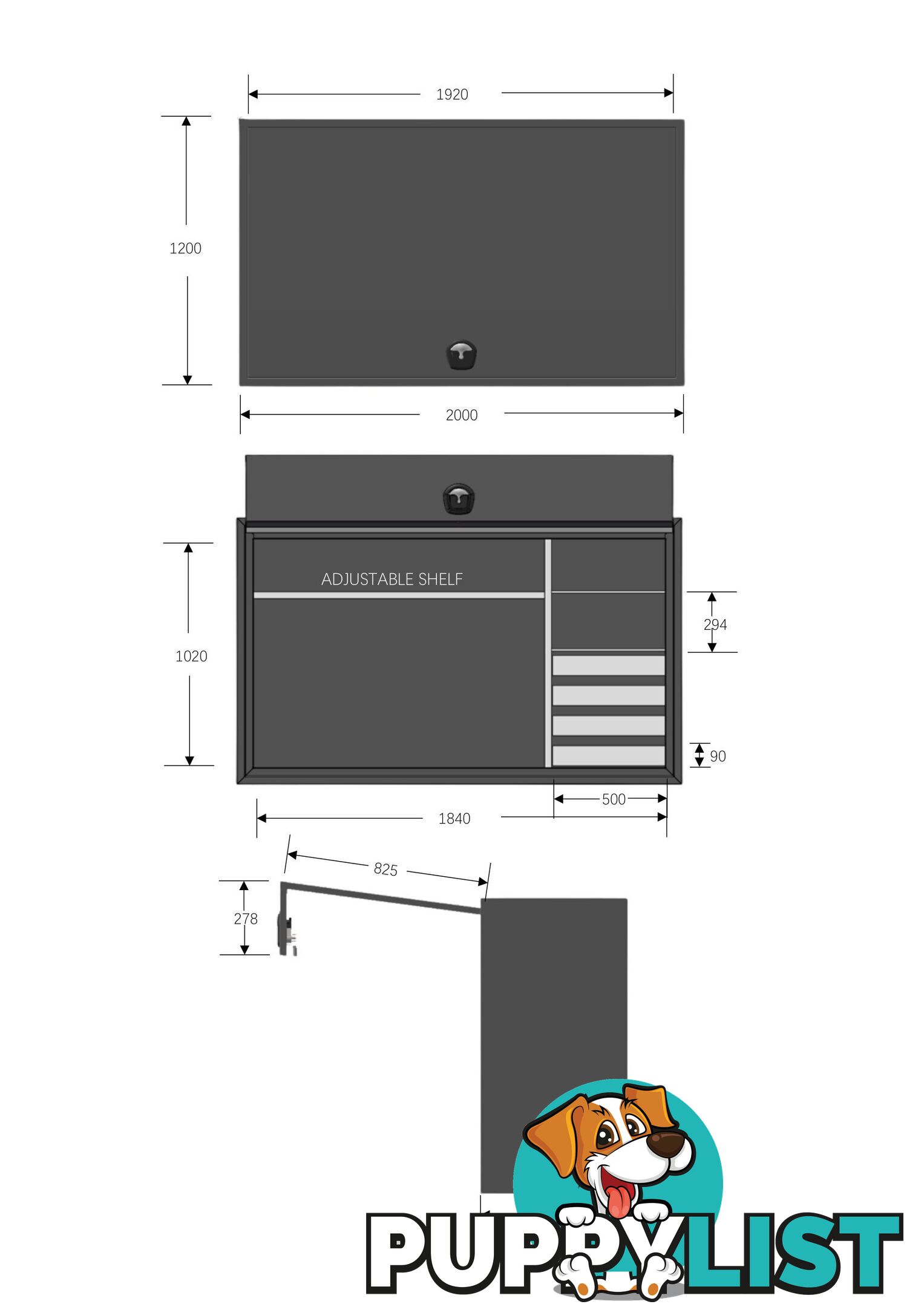 2000 F/P TRUCK TOOLBOX W/ DRAWER SET MARINE-GRADE ALLOY
