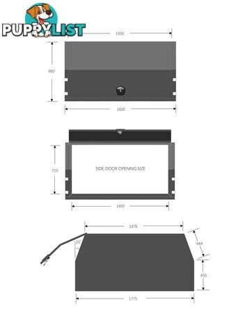 X1-1600 F/P 2 DOORS JACK OFF BLACK