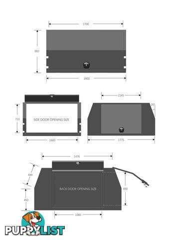 T1/X1 1800MM 3 DOORS F/P COMBO DEAL