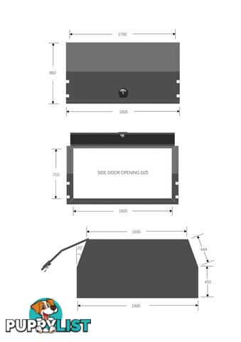 X1-WIDE 1800 F/P 2 DOORS