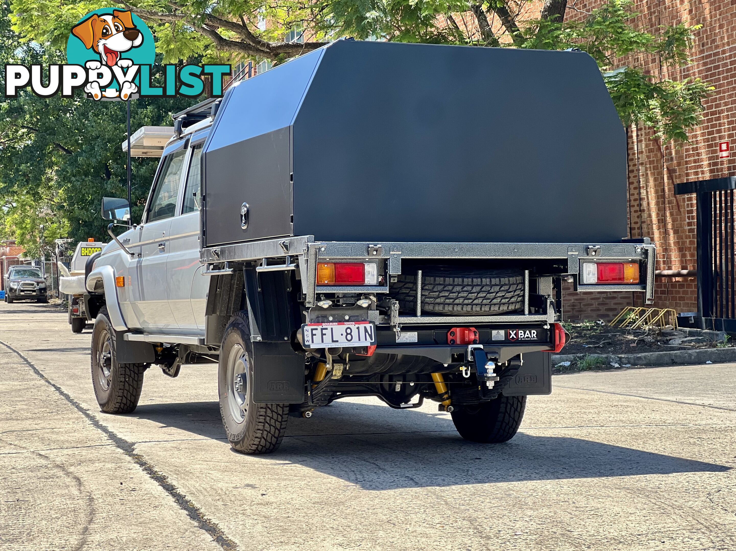 X3 CANOPY FOR TOYOTA LC79 FACTORY TRAY 1650MML 2 DOORS BLACK