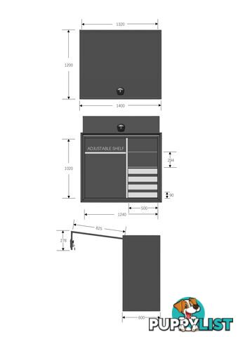 1400 F/P TRUCK TOOLBOX MARINE-GRADE ALLOY