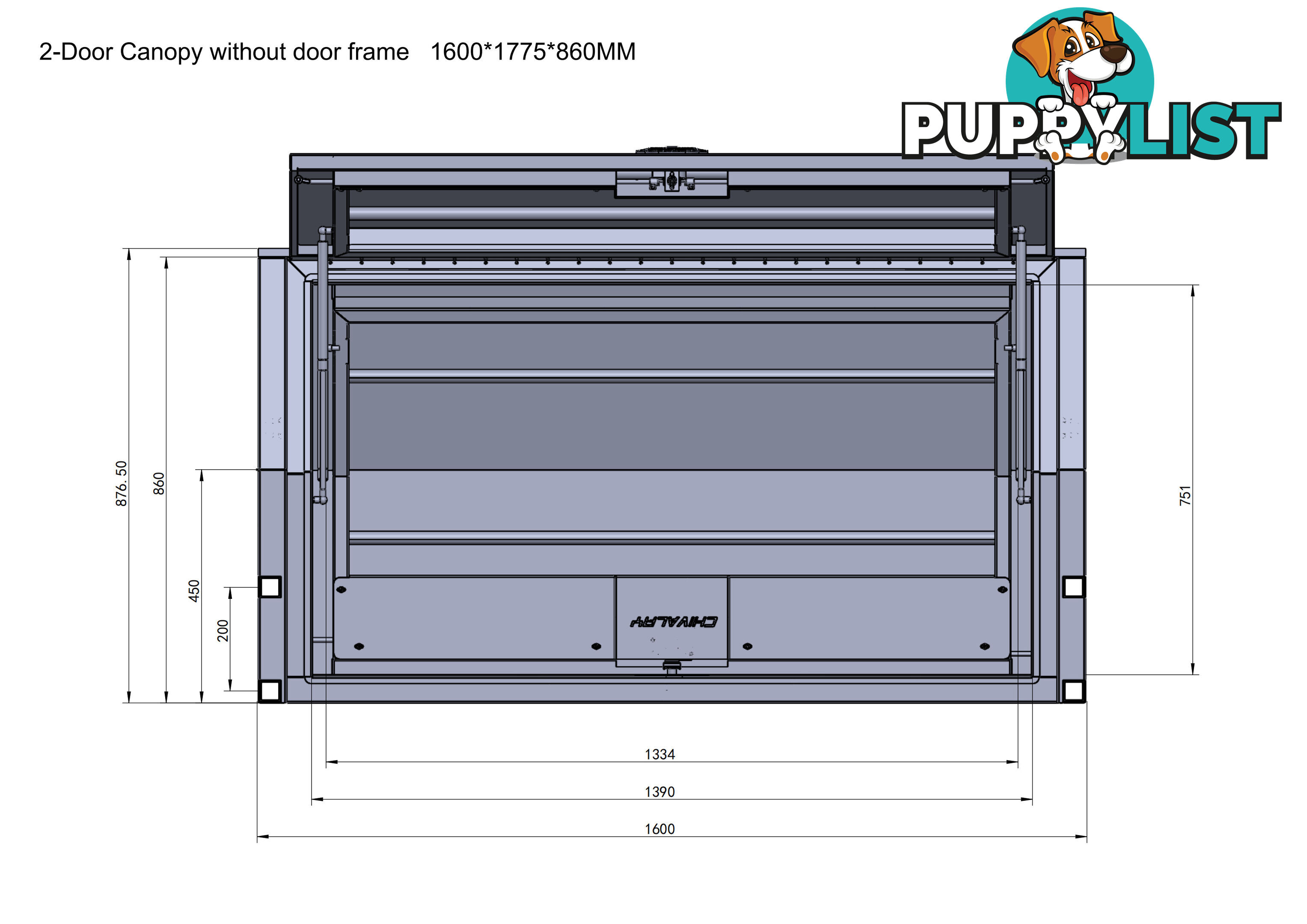 X3-1600 2 DOORS BLACK