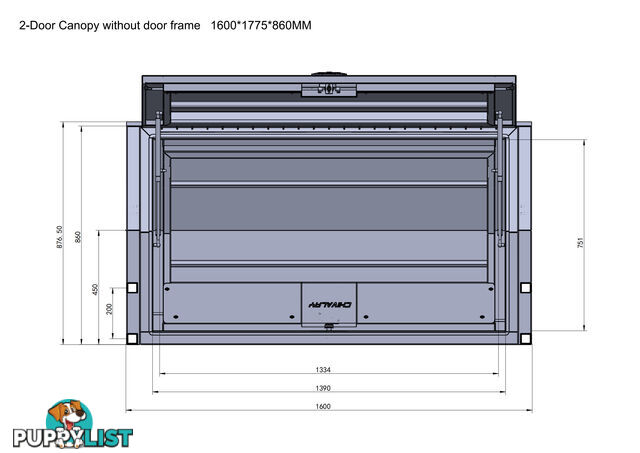 X3-1600 2 DOORS BLACK