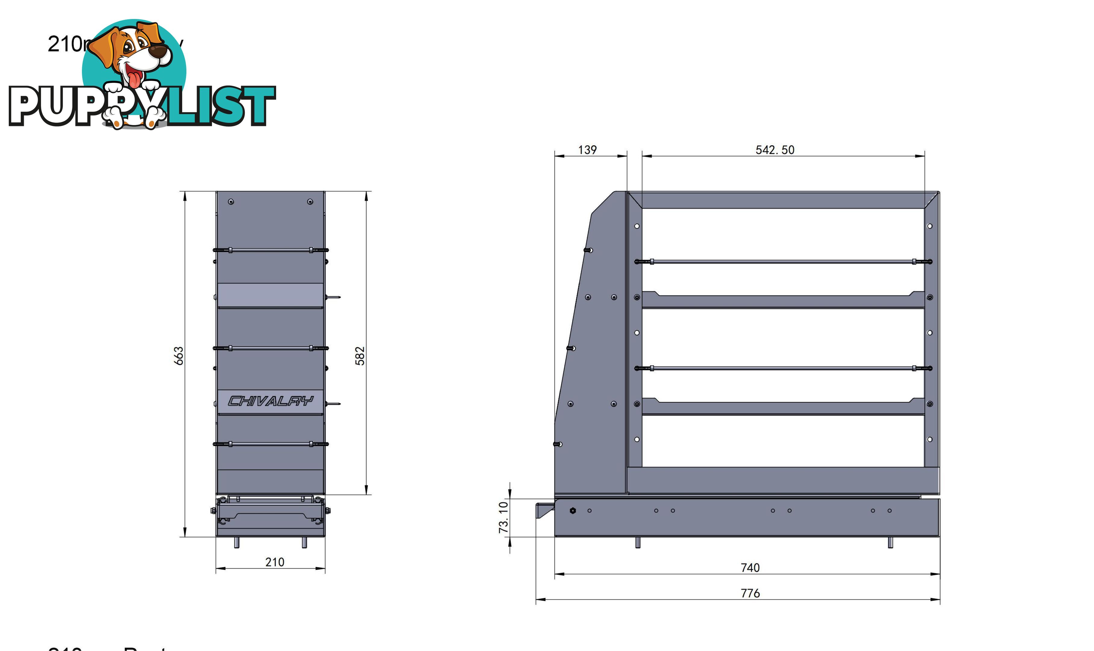 ALUMINIUM 210MM PANTRY