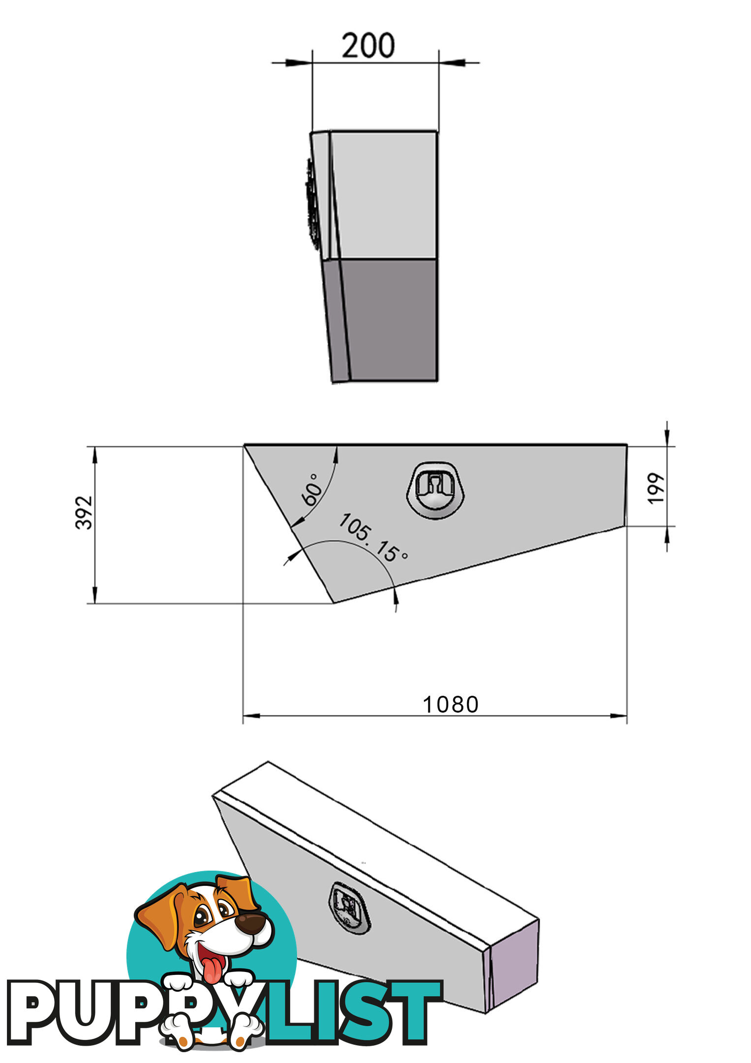 1080 F/P TAPERED UNDER TRAY BOXES