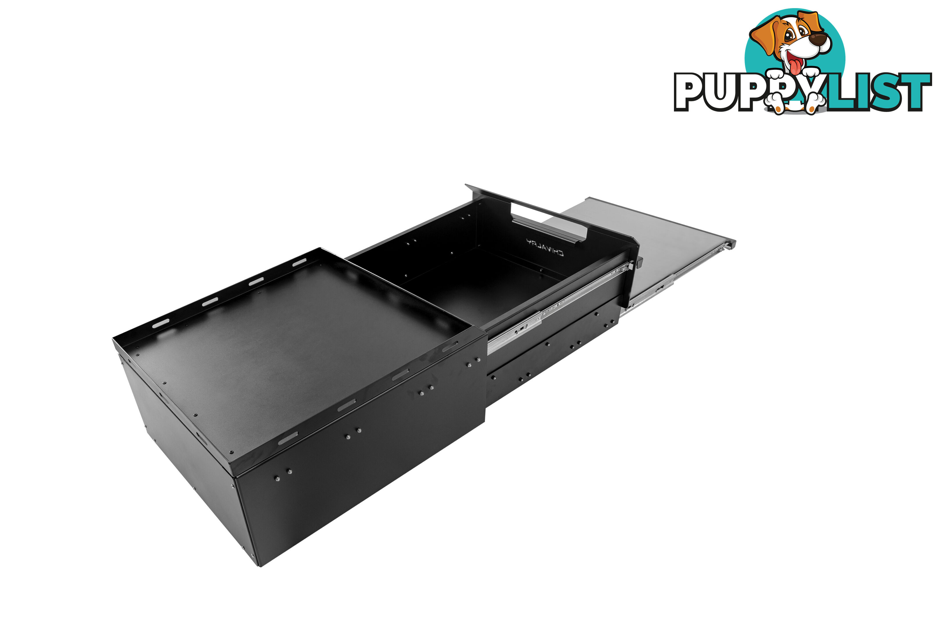 ALUMINIUM DRAWER WITH CUTTING BOARD BLACK