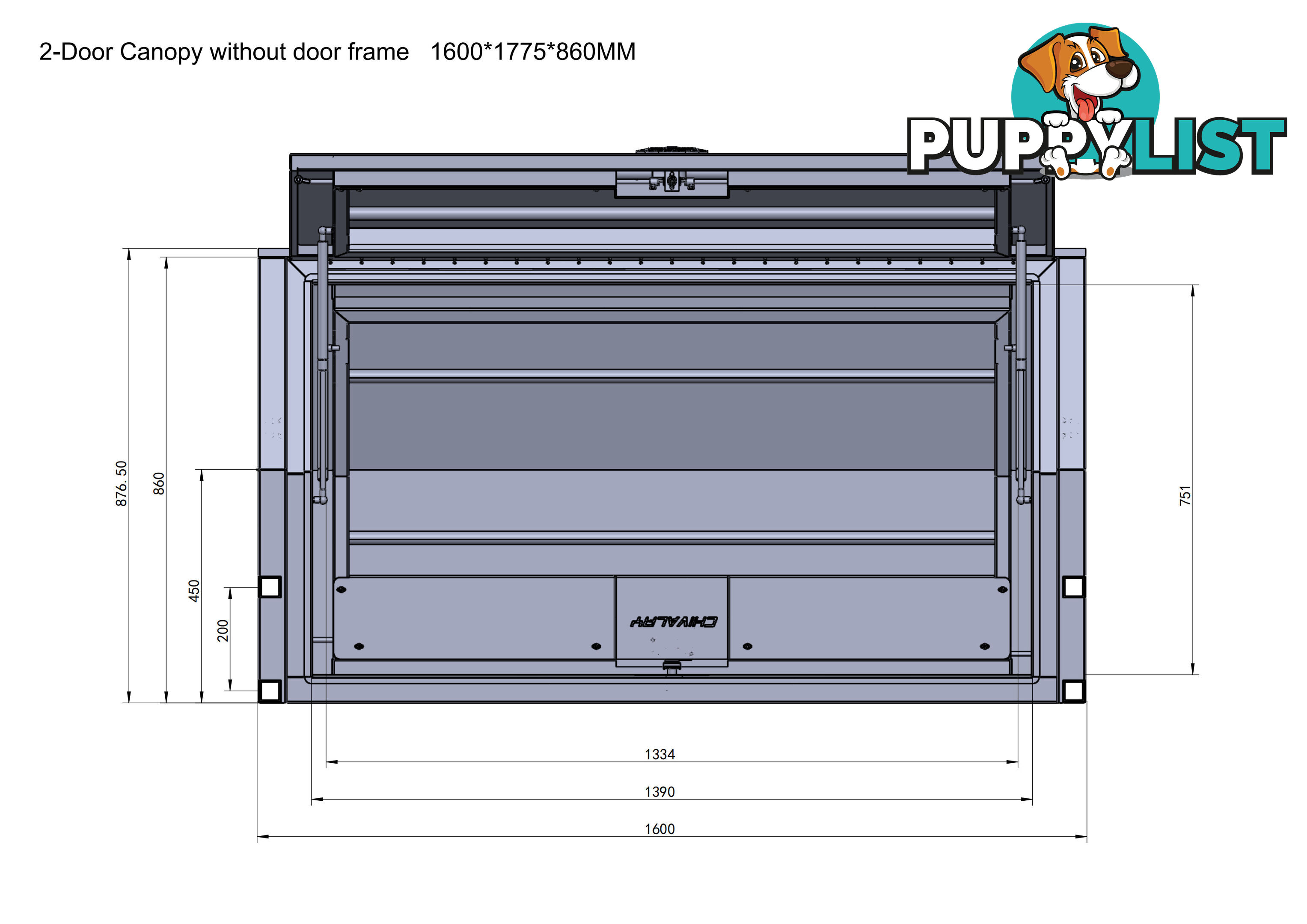 X3-1600 3 DOORS RAW ALLOY