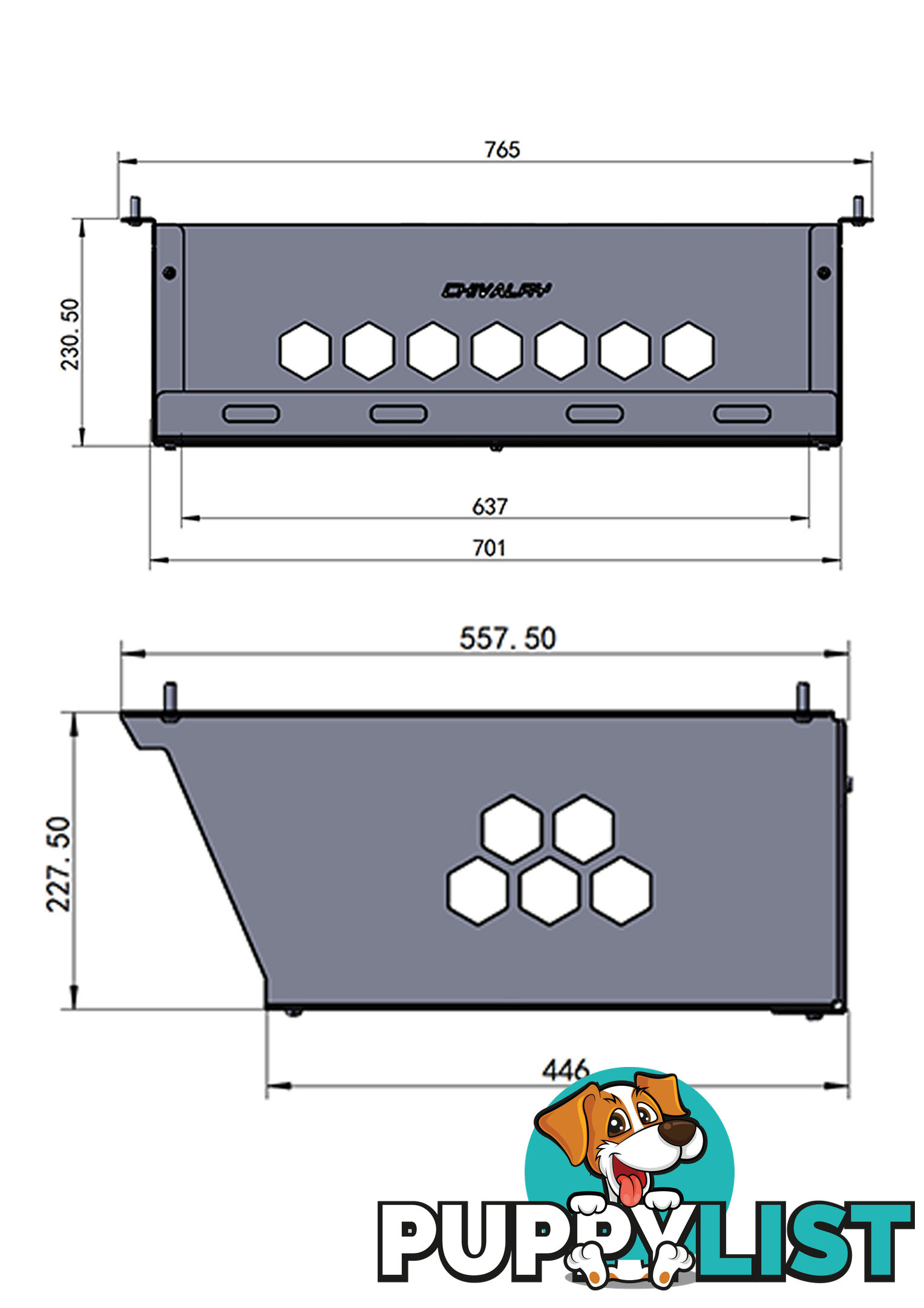 ALUMINIUM BASKET ROOF-MOUNTED CANOPY BASKET BLACK