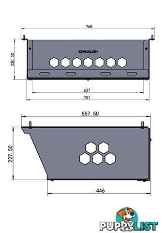 ALUMINIUM BASKET ROOF-MOUNTED CANOPY BASKET BLACK