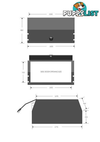 T3/X1 1600MM F/P PART TRAY COMBO