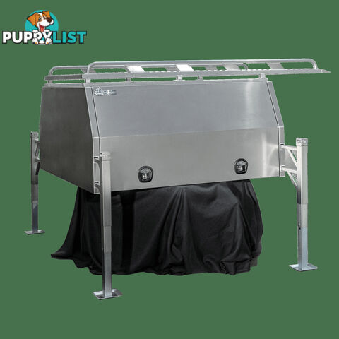 T1/X1 1800MM BLACK CANOPY AND RAW ALLOY TRAY 3 DOORS COMBO
