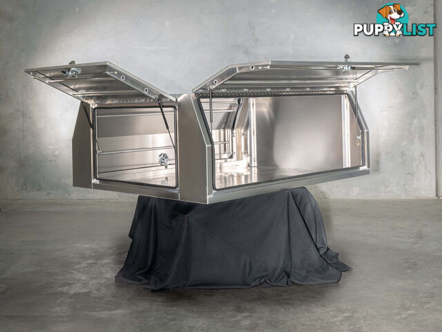 T1/X1 1800MM BLACK CANOPY AND RAW ALLOY TRAY 3 DOORS COMBO
