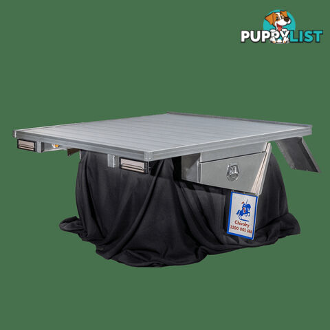 T1/X1 1800MM BLACK CANOPY AND RAW ALLOY TRAY 3 DOORS COMBO
