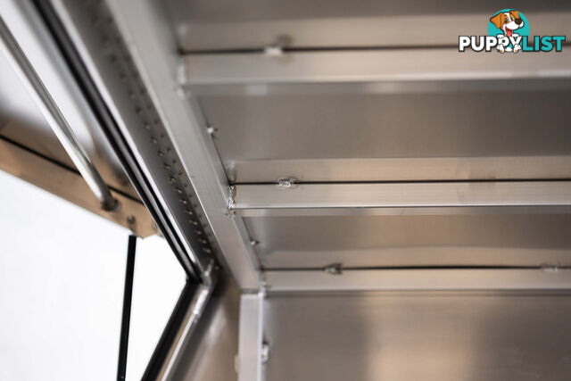 T1/X1 1800MM BLACK CANOPY AND RAW ALLOY TRAY 3 DOORS COMBO