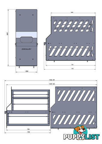 ALUMINIUM PANTRY SLIDE BLACK