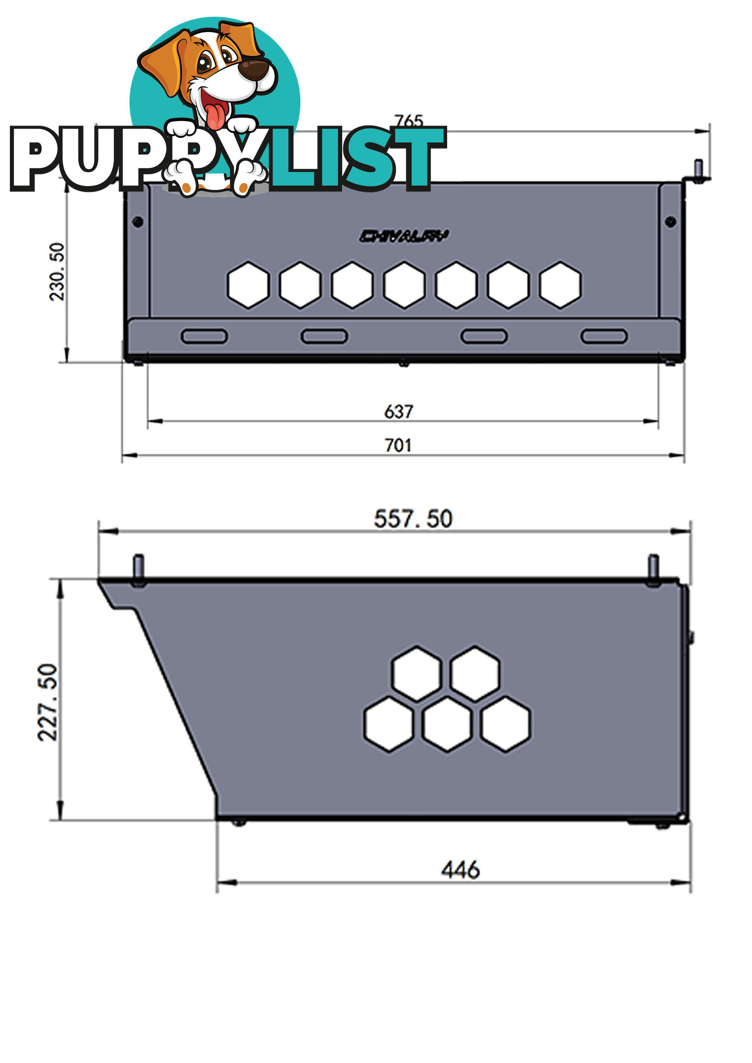 ALUMINIUM BASKET ROOF-MOUNTED CANOPY BASKET WHITE