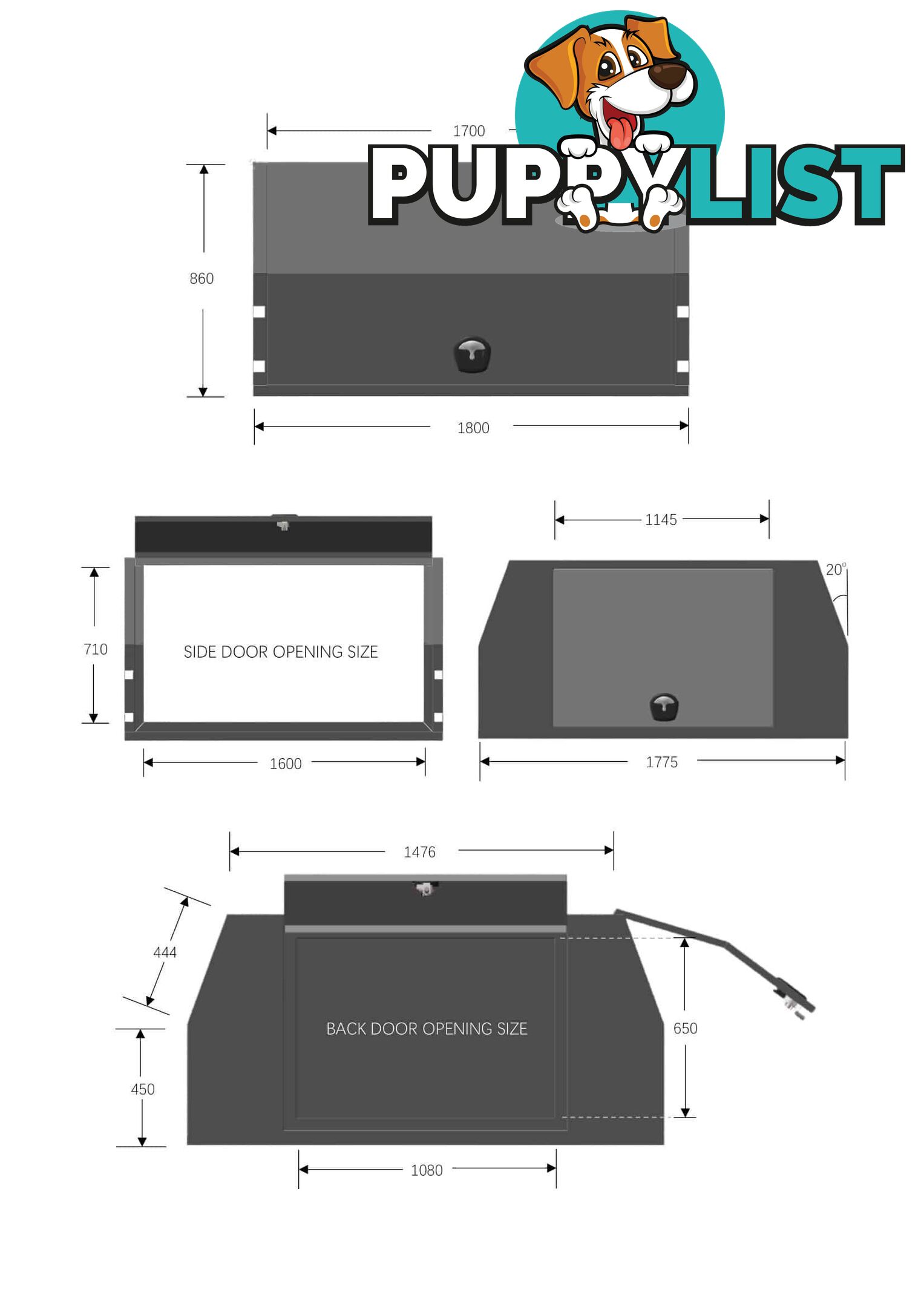 X1-1800 F/P 3 DOORS BLACK