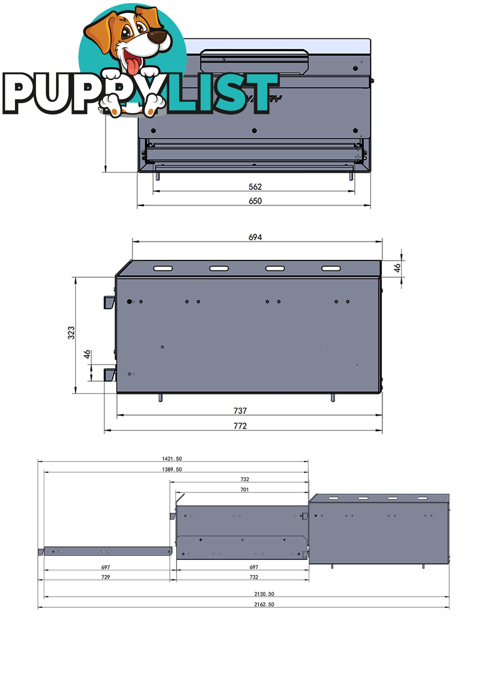 ALUMINIUM DRAWER WITH CUTTING BOARD WHITE