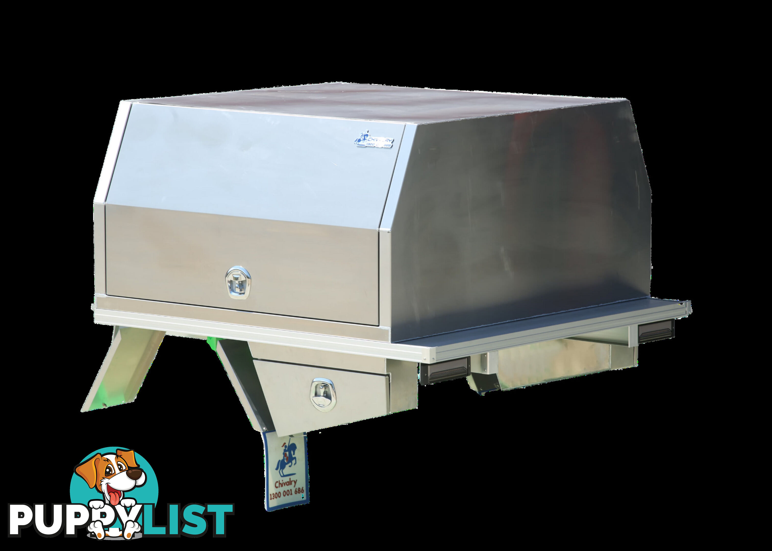T1/X1 1650MM CANOPY BLACK AND 1800MM TRAY RAW ALLOY