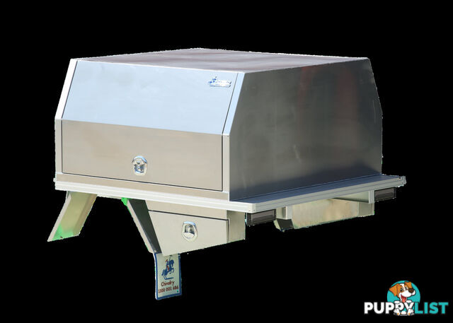 T1/X1 1650MM CANOPY BLACK AND 1800MM TRAY RAW ALLOY