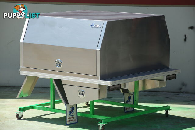 T1/X1 1650MM CANOPY BLACK AND 1800MM TRAY RAW ALLOY