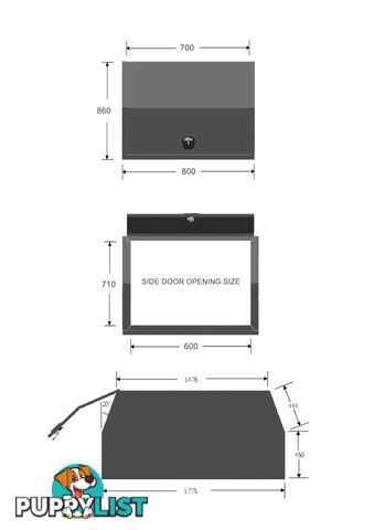 X1-800 F/P DOG BOX