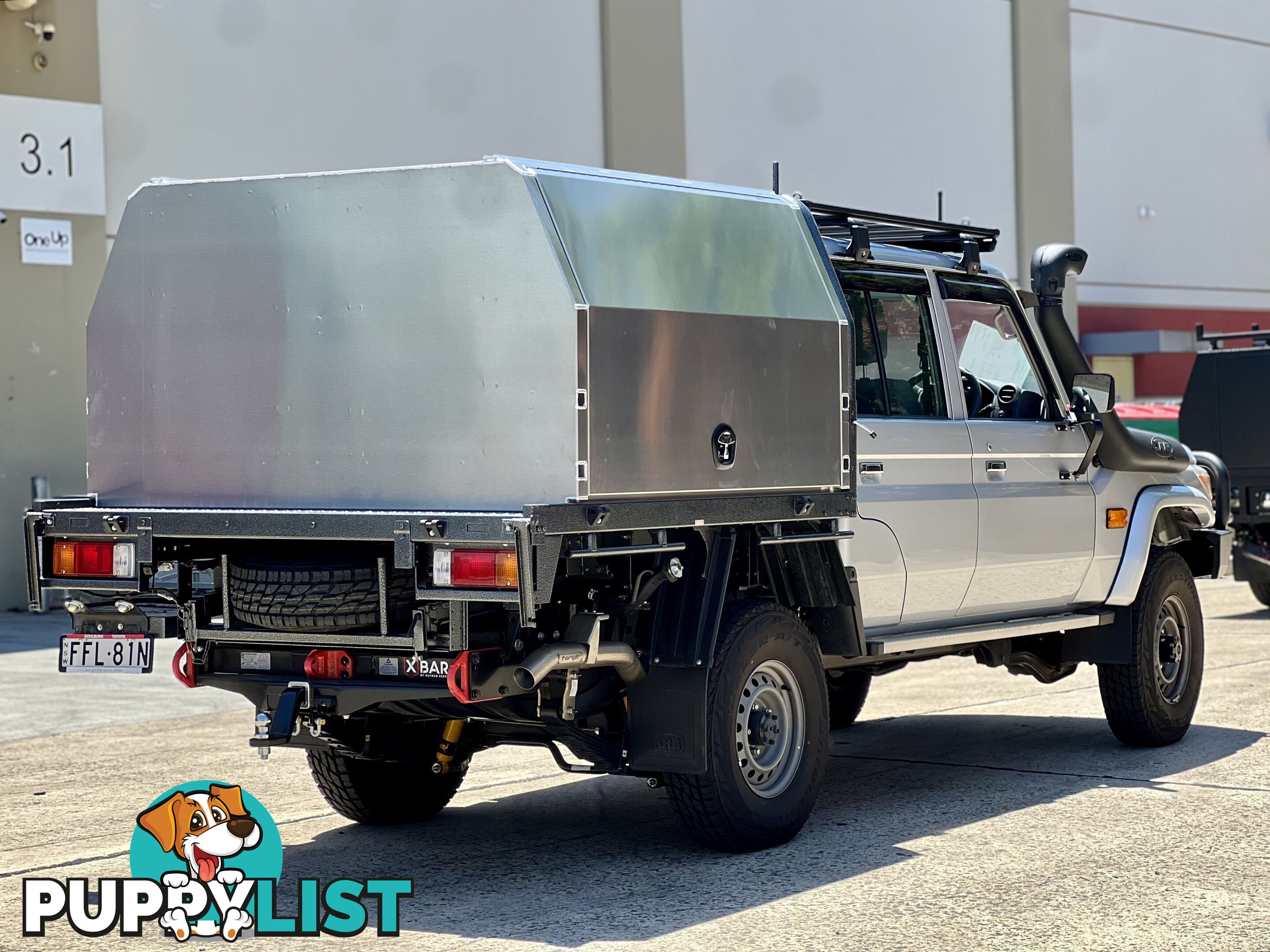 X3 CANOPY FOR TOYOTA LC79 FACTORY TRAY 1600MML 2 DOORS RAW ALLOY