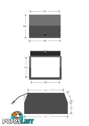 X1-600 F/P DOG BOX