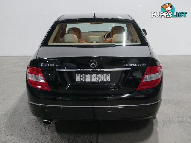 2008 MERCEDES-BENZ C200 KOMPRESSORELEGANCE W204 4D SEDAN