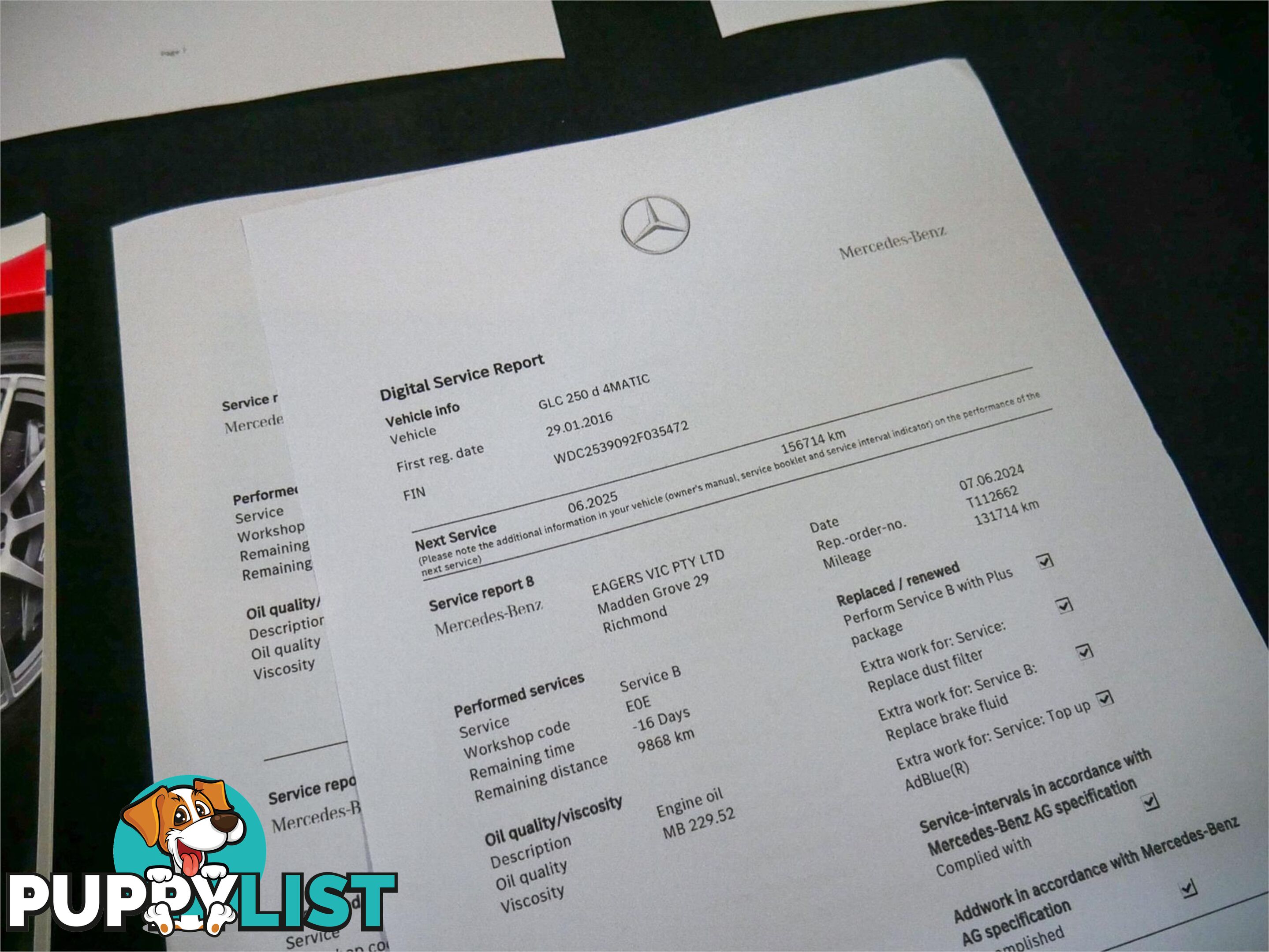 2016 MERCEDES-BENZ GLC 250D 253 4D WAGON