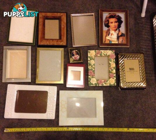 12 x Mixed sized photo frames