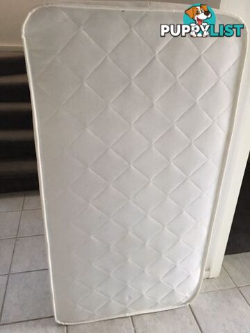 White cot mattress