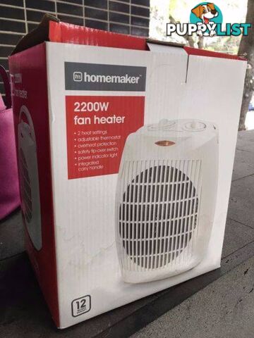 Homemaker 2200w fan heater