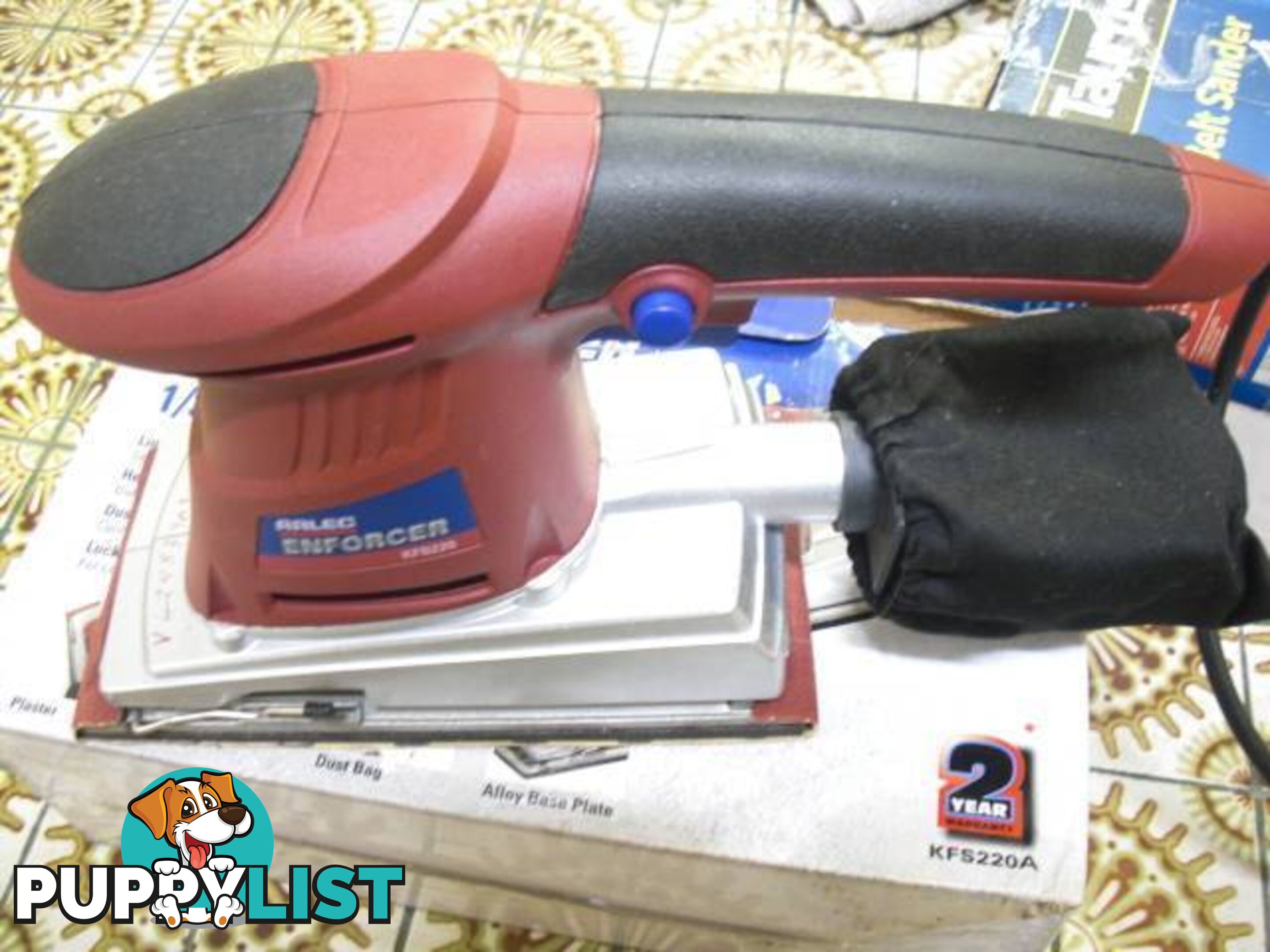 NEW ARLEC ENFORCER SANDER 225WATT ALLOY BASE DUST BAG LIGHT WEI