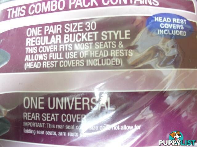 NEW SILVER SERIES CAR SEAT COVERS 2 FRONT 1X REAR