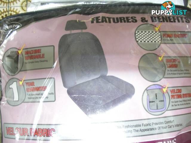 NEW SILVER SERIES CAR SEAT COVERS 2 FRONT 1X REAR