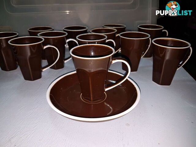 Set of 12 coffee cup and saucer