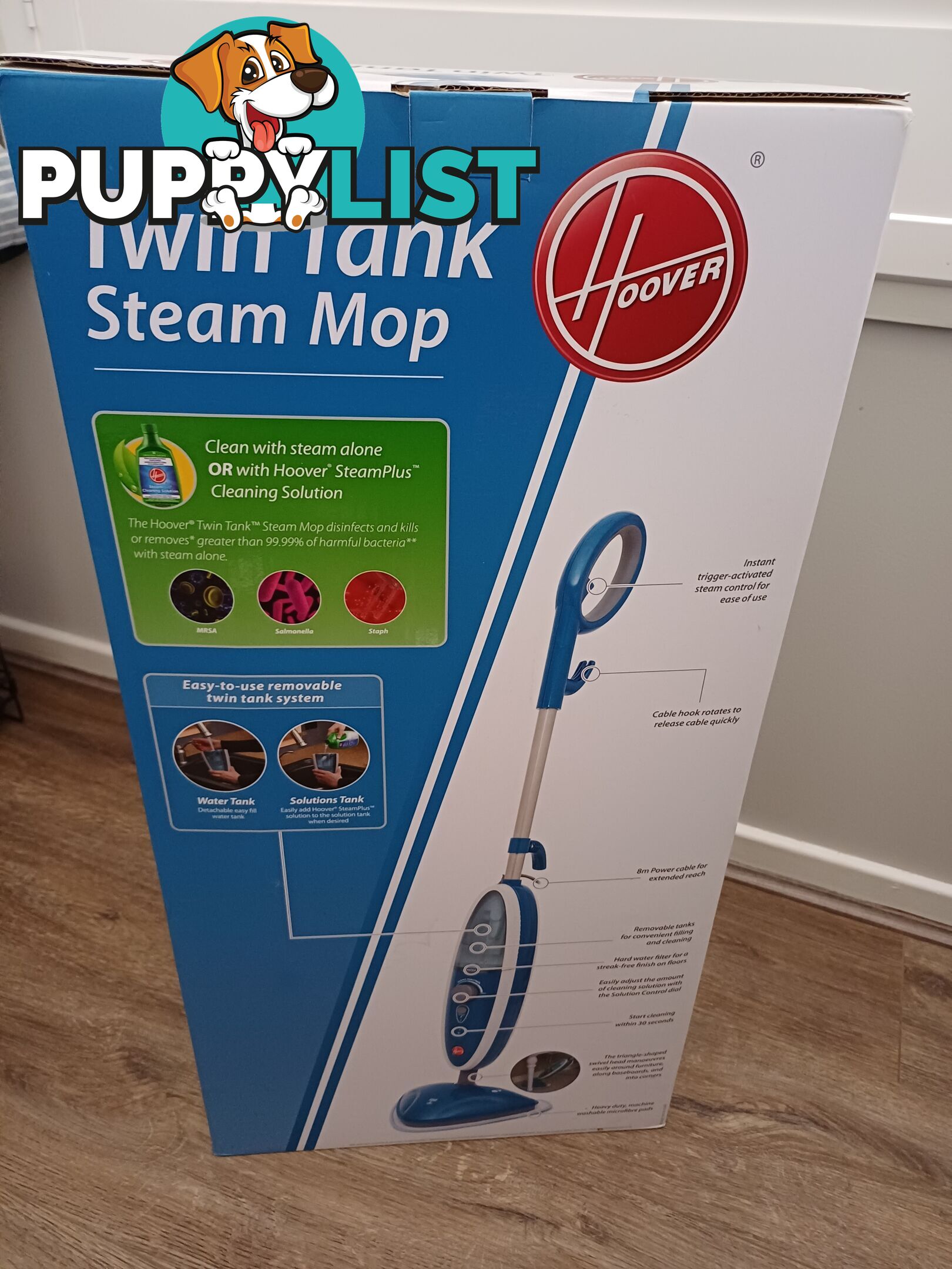 Hoover twin tank steam mop