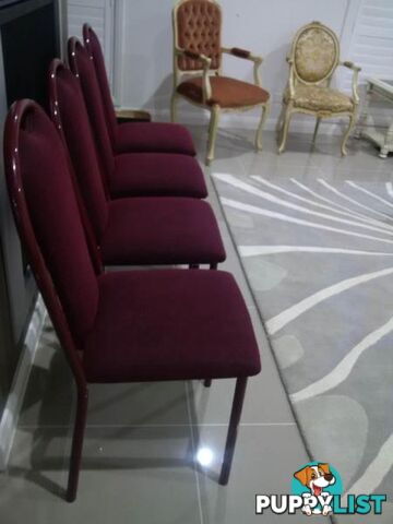 Cafe Chairs. 1.2m Round Glass Top Table. Sideboard. Lounge